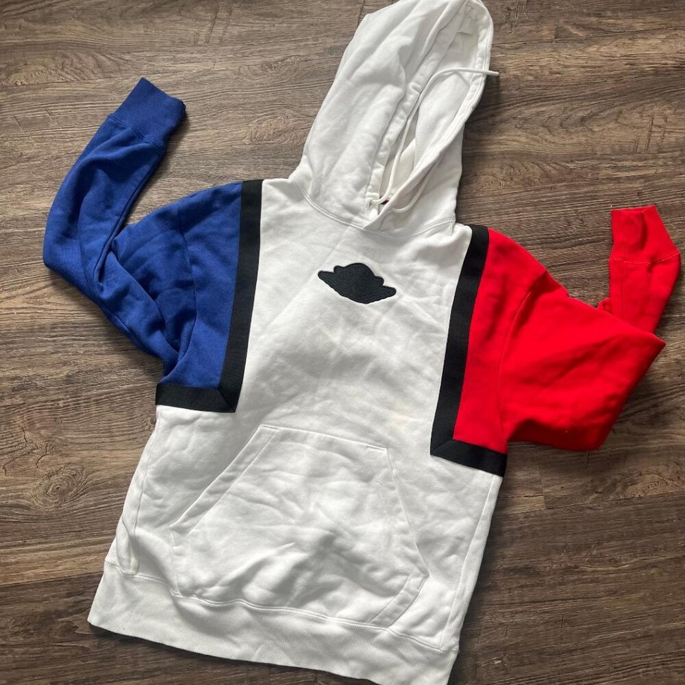 Air Jordan Red Blue Men's Nike Sweatshirt Hoodie Logo Adult Small